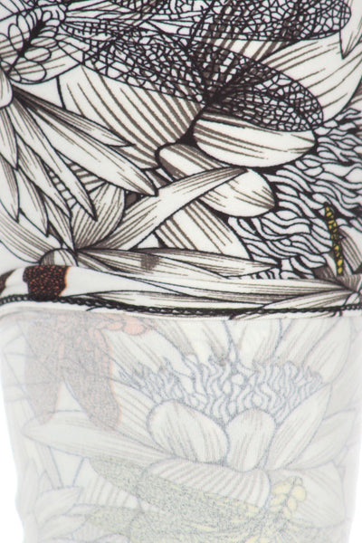 Plus Size Dragonfly Print, Full Length Leggings In A Fitted Style With A Banded High Waist. - Deals Kiosk