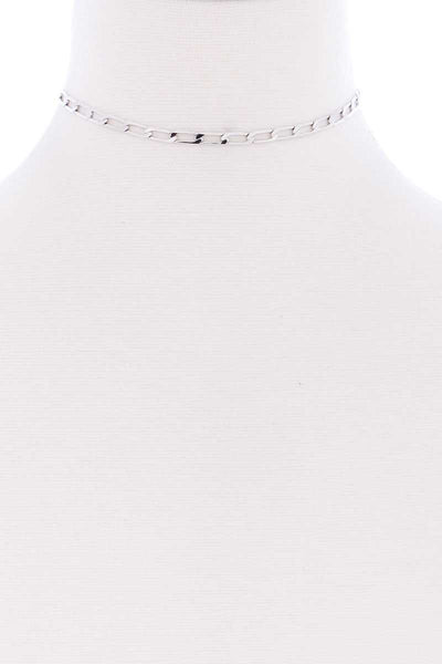 Metal Chain Link Choker Necklace - Deals Kiosk