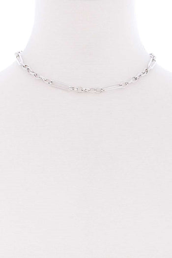 Metal Single Chain Short Necklace - Deals Kiosk
