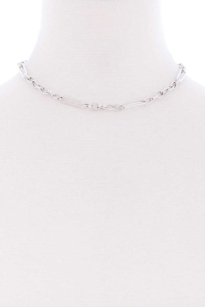 Metal Single Chain Short Necklace - Deals Kiosk