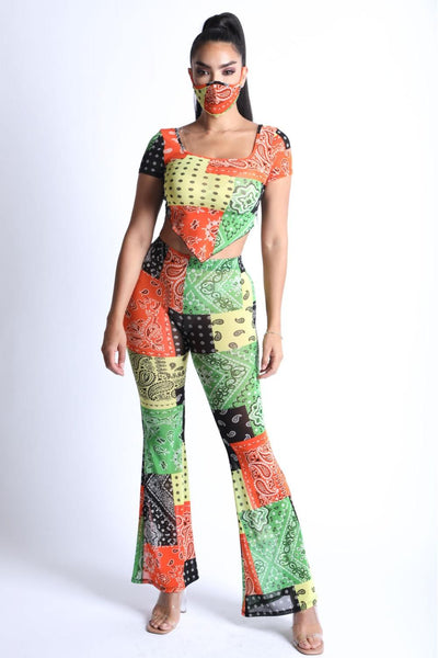 Bandanna Patchwork Mesh Set - Deals Kiosk