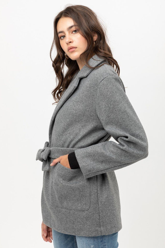 Fleece Belted Coat - Deals Kiosk