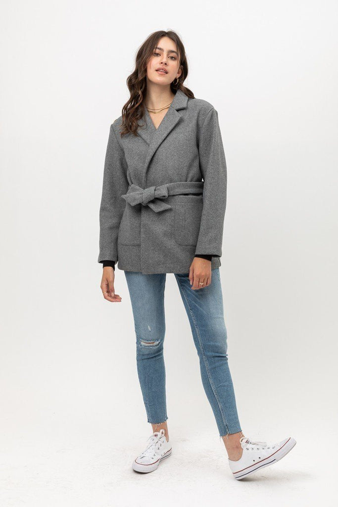 Fleece Belted Coat - Deals Kiosk