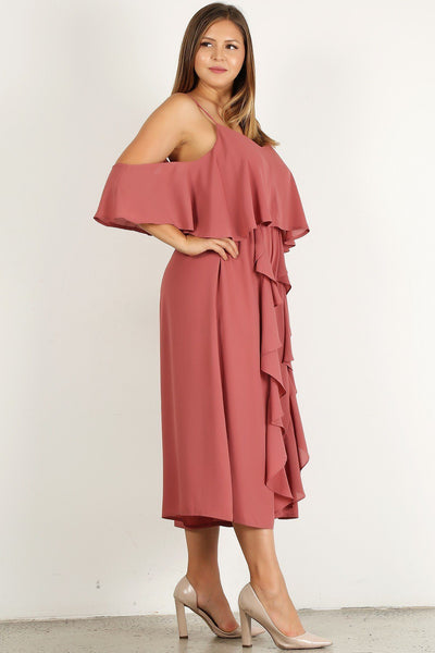 Plus Size Solid Wide Leg Jumpsuit - Deals Kiosk