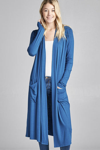 Open Front Long Cardigan - Deals Kiosk