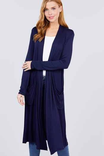 Open Front Long Cardigan - Deals Kiosk