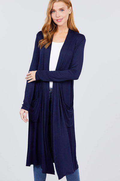 Open Front Long Cardigan - Deals Kiosk