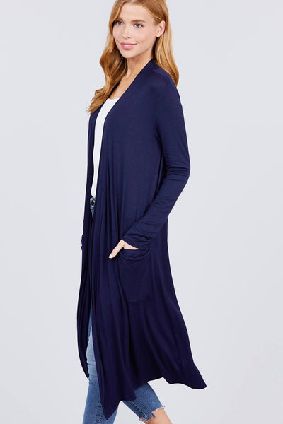 Open Front Long Cardigan - Deals Kiosk