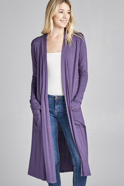 Open Front Long Cardigan - Deals Kiosk