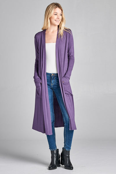 Open Front Long Cardigan - Deals Kiosk
