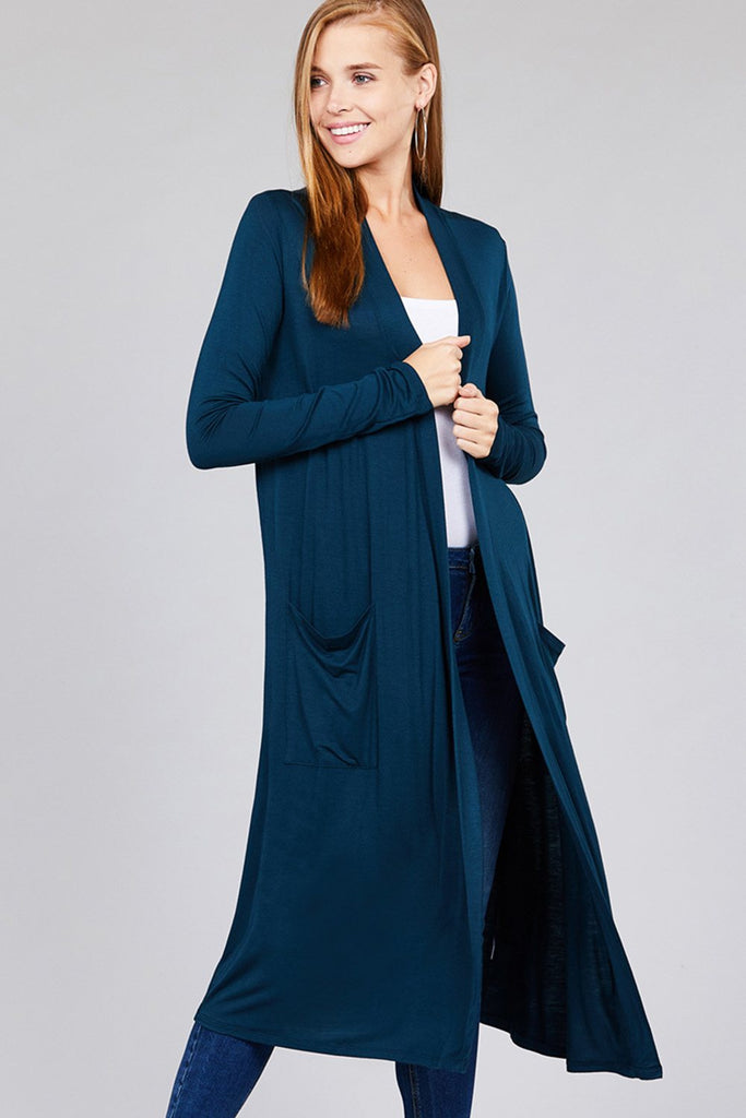Open Front Long Cardigan - Deals Kiosk