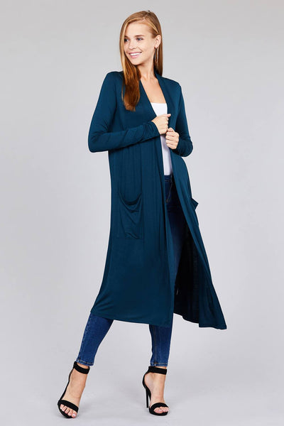 Open Front Long Cardigan - Deals Kiosk