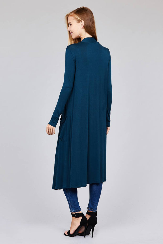 Open Front Long Cardigan - Deals Kiosk