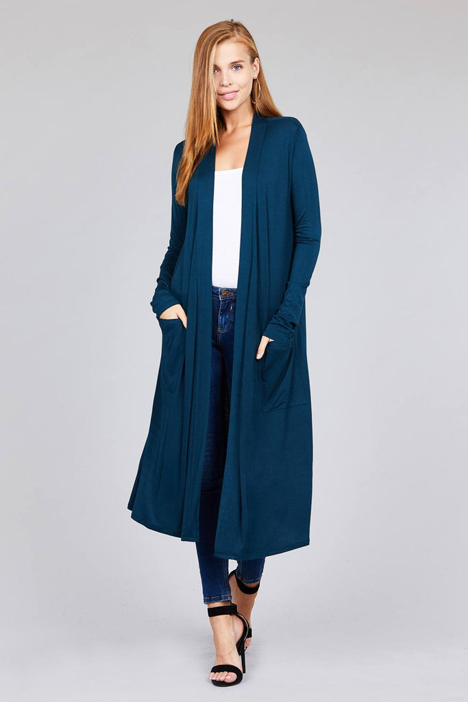 Open Front Long Cardigan - Deals Kiosk