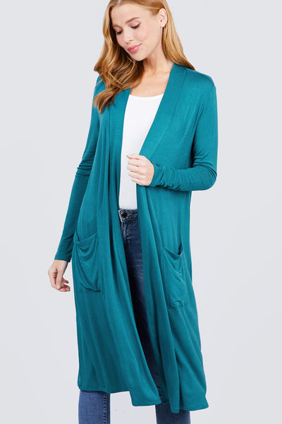 Open Front Long Cardigan - Deals Kiosk