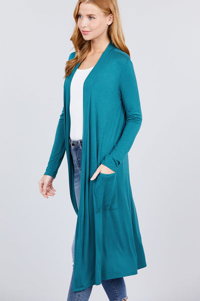 Open Front Long Cardigan - Deals Kiosk