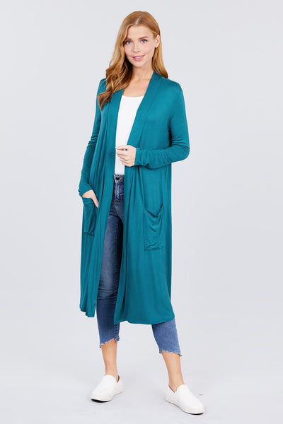 Open Front Long Cardigan - Deals Kiosk