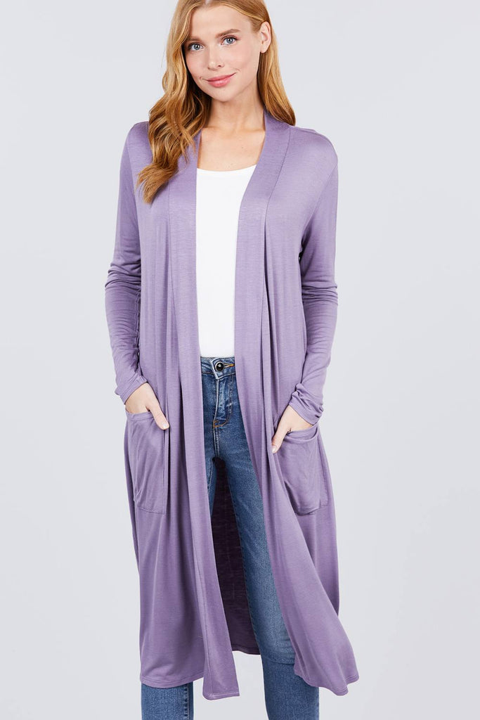 Open Front Long Cardigan - Deals Kiosk