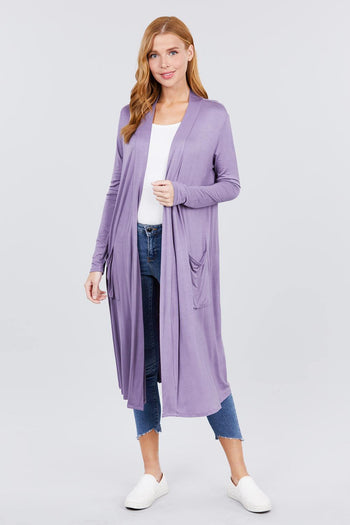 Open Front Long Cardigan - Deals Kiosk