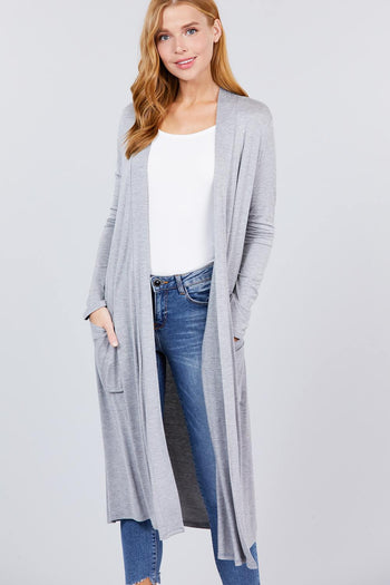 Open Front Long Cardigan - Deals Kiosk