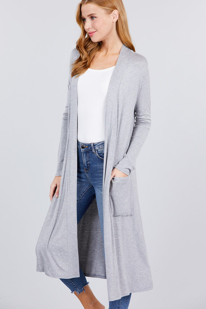 Open Front Long Cardigan - Deals Kiosk