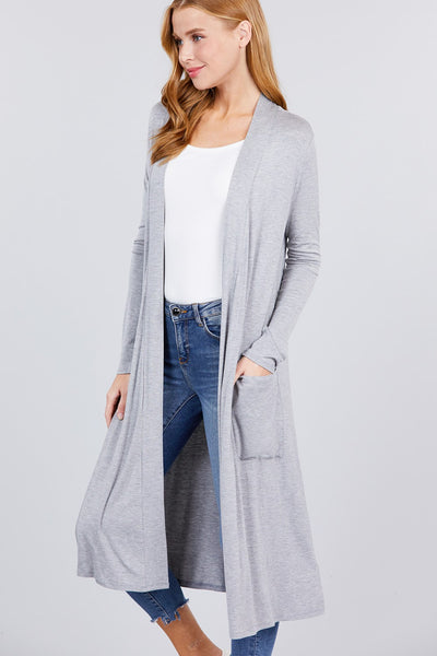 Open Front Long Cardigan - Deals Kiosk