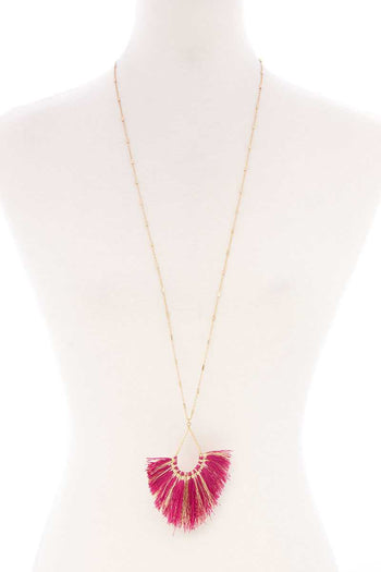 Fashion Tassel Metal Long Necklace - Deals Kiosk