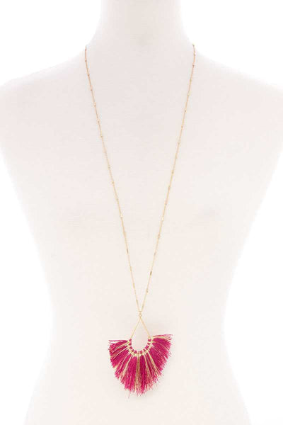 Fashion Tassel Metal Long Necklace - Deals Kiosk