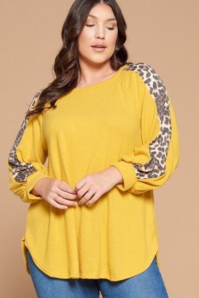 Plus Size Solid Hacci Brush Tunic Top - Deals Kiosk