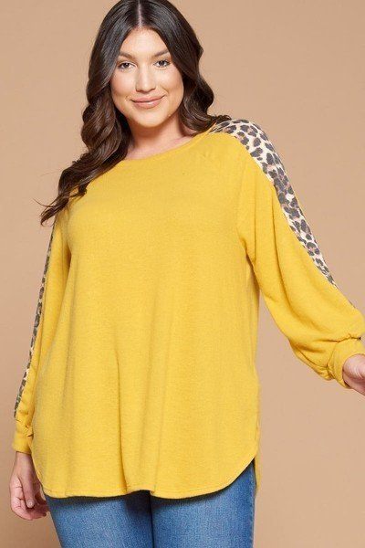 Plus Size Solid Hacci Brush Tunic Top - Deals Kiosk