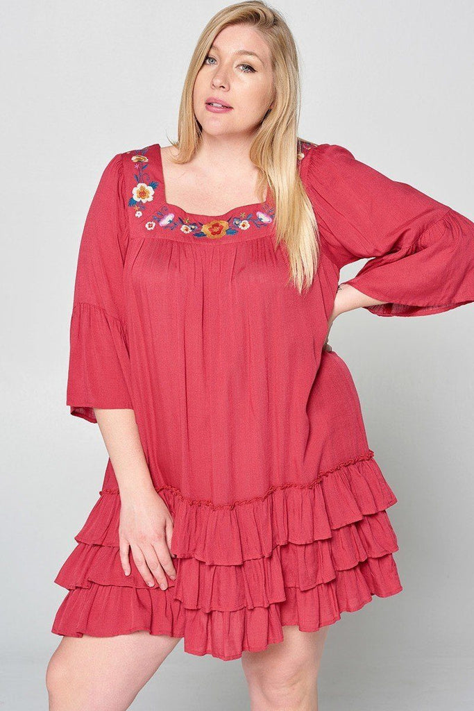 Light Up The Room With This Beautiful Floral Embroidered Shift Dress - Deals Kiosk