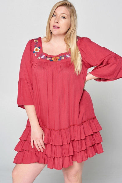 Light Up The Room With This Beautiful Floral Embroidered Shift Dress - Deals Kiosk