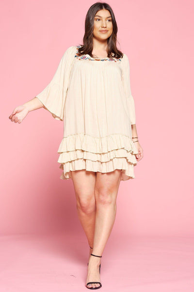 Light Up The Room With This Beautiful Floral Embroidered Shift Dress - Deals Kiosk