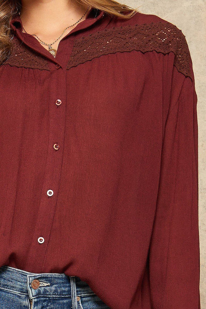 A Crinkled Woven Shirt Featuring Basic Collar - Deals Kiosk