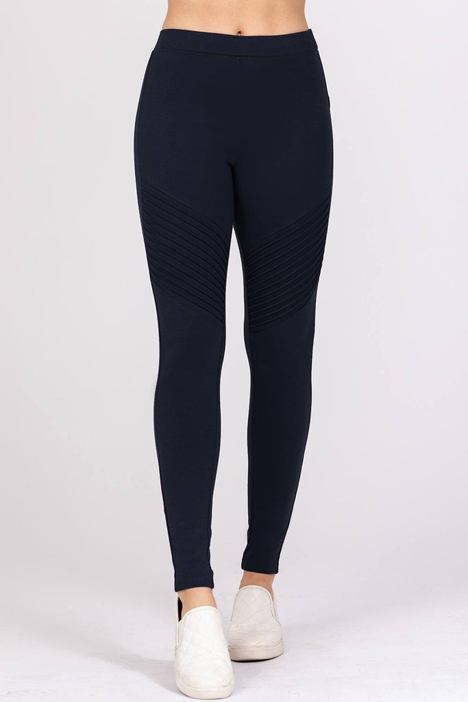 Pintuck Detail Ponte Pants - Deals Kiosk