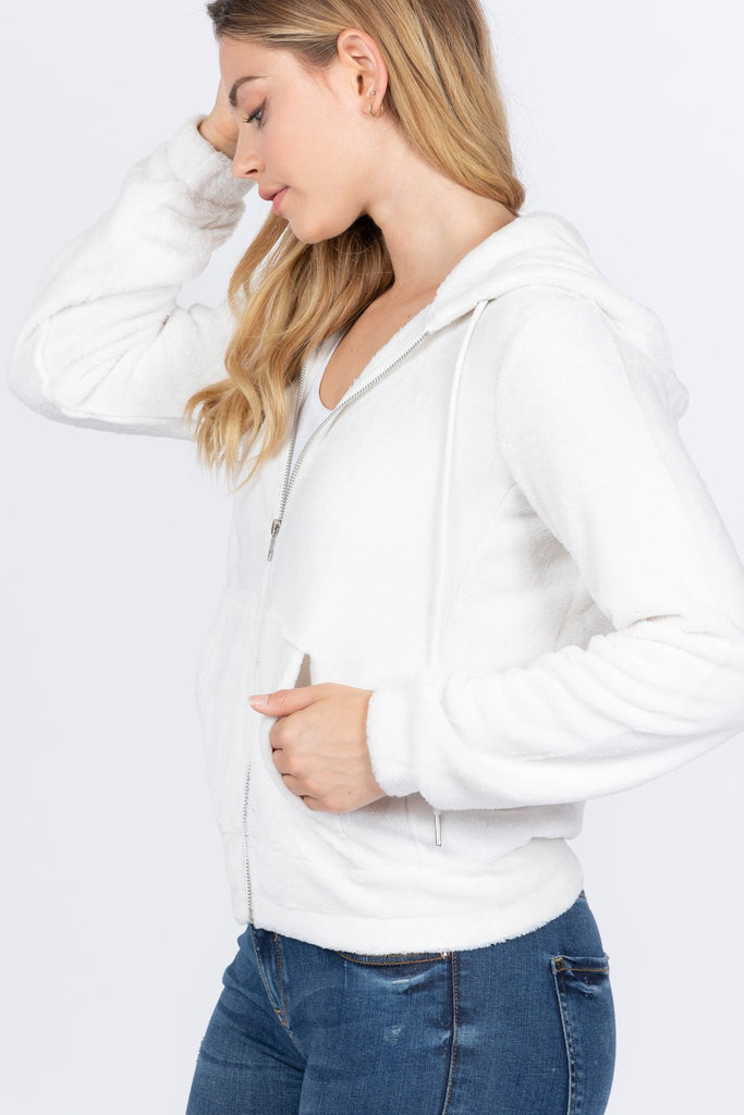 Faux Fur Hoodie Jacket - Deals Kiosk