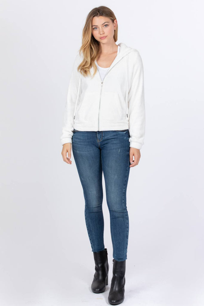 Faux Fur Hoodie Jacket - Deals Kiosk