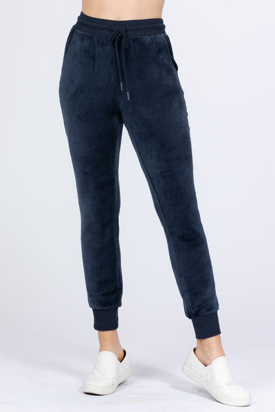 Faux Fur Jogger Pants - Deals Kiosk