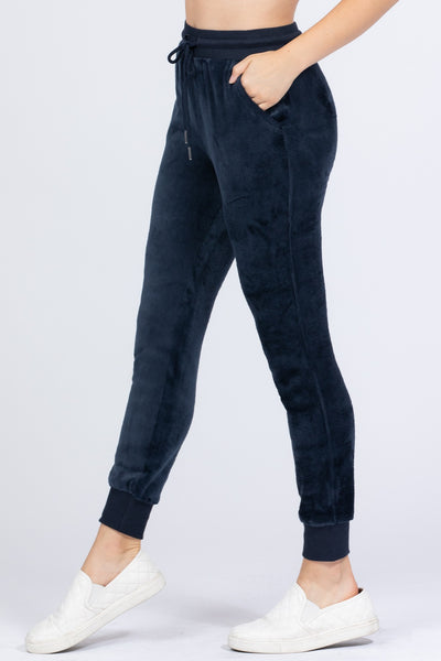 Faux Fur Jogger Pants - Deals Kiosk