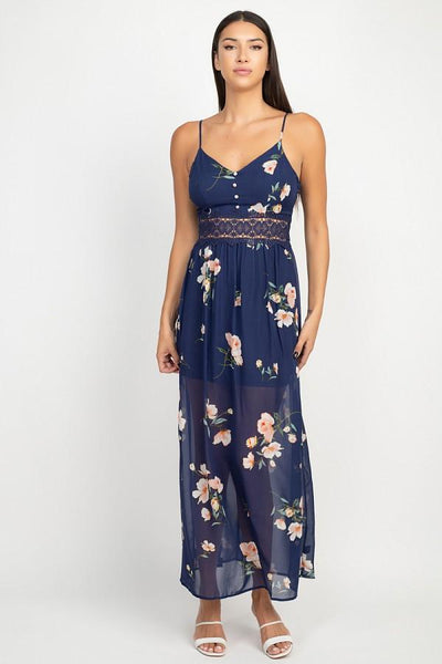 Floral Lace Maxi Dress - Deals Kiosk