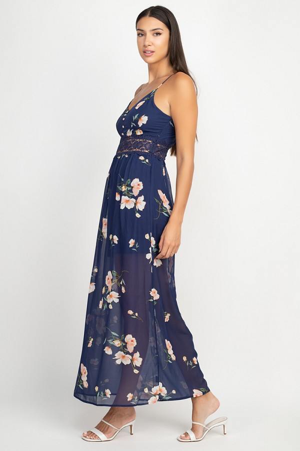 Floral Lace Maxi Dress - Deals Kiosk