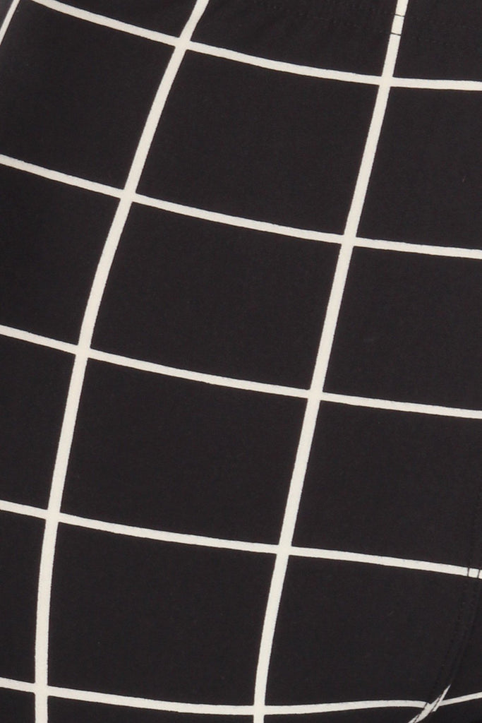 Plaid High Waisted Leggings With Elastic Waist And Skinny Fit - Deals Kiosk