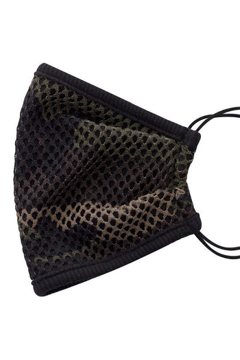 Mesh Leopard And Camouflauge Print Face Mask - Deals Kiosk