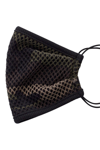 Mesh Leopard And Camouflauge Print Face Mask - Deals Kiosk