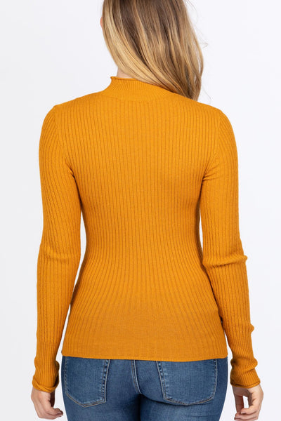 Mock Neck Viscose Sweater - Deals Kiosk