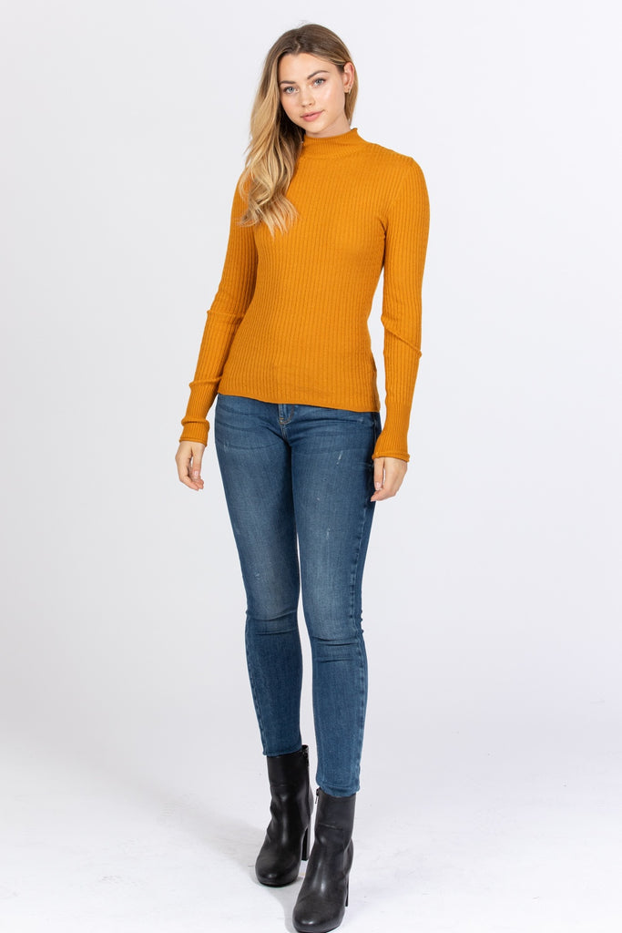 Mock Neck Viscose Sweater - Deals Kiosk