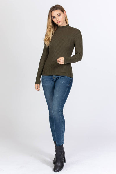 Mock Neck Viscose Sweater - Deals Kiosk