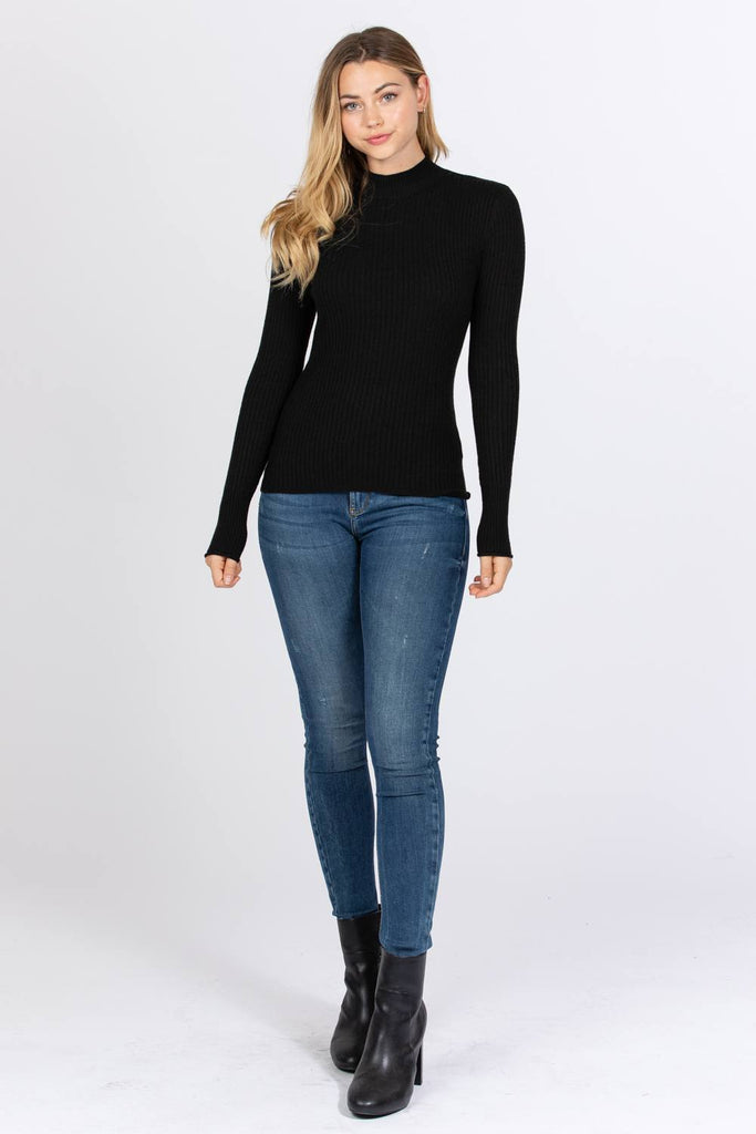 Mock Neck Viscose Sweater - Deals Kiosk