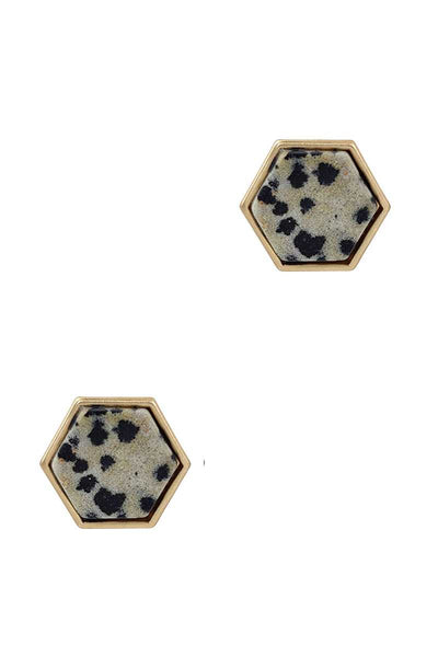 Natural Stone Stud Earring - Deals Kiosk