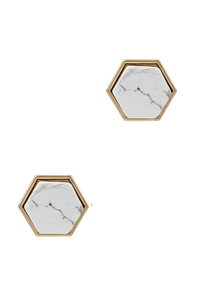 Natural Stone Stud Earring - Deals Kiosk